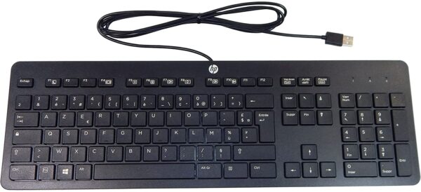 HP French AZERTY Slim Wired USB Keyboard 803181-051
