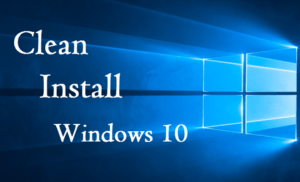 Ren installation af windows 10