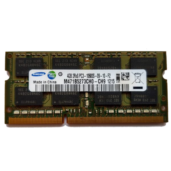 Samsung 4GB, 204-pin SODIMM, DDR3 PC3-10600S, 1333MHz
