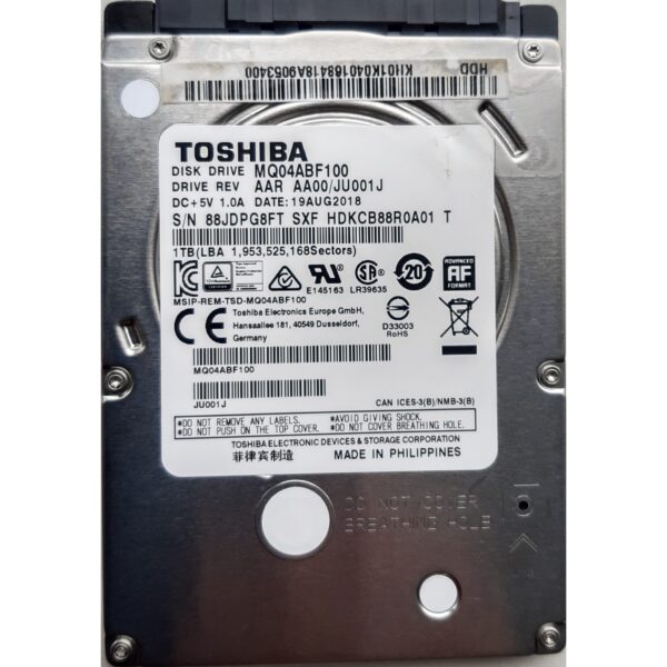 Toshiba 2.5 Harddisk 1TB 7mm