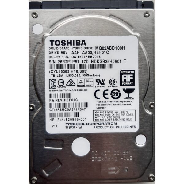 Toshiba 2.5 Harddisk 1TB SSHD 9,5 mm